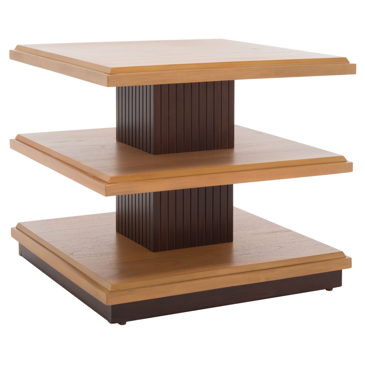 Suette 2 Shelf Accent Table - Natural / Walnut - Safavieh - Image 6