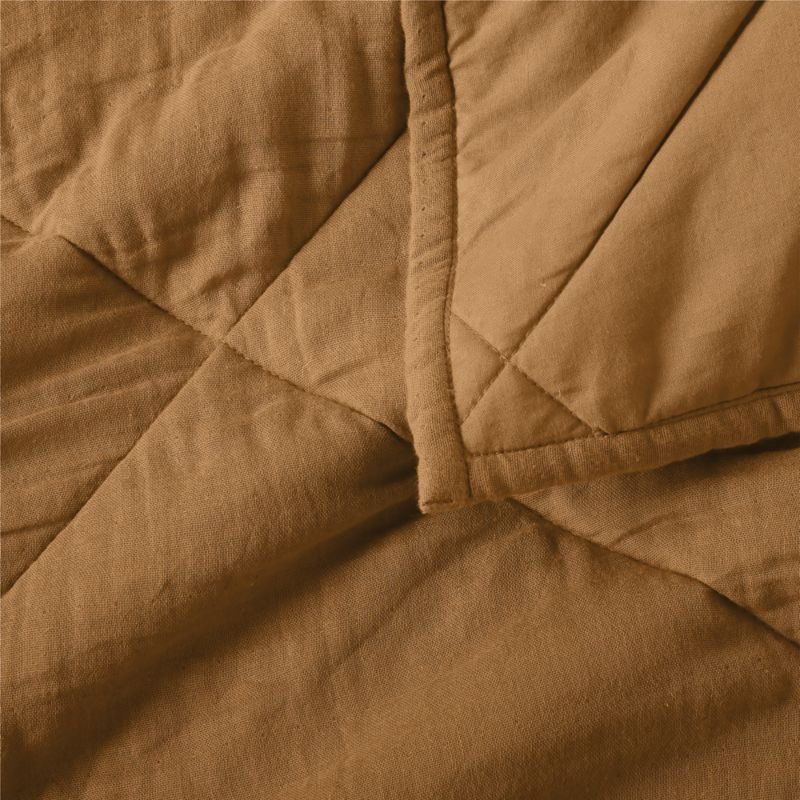 Supersoft Brulee Brown Organic Cotton Gauze Kids Twin Quilt - Image 4