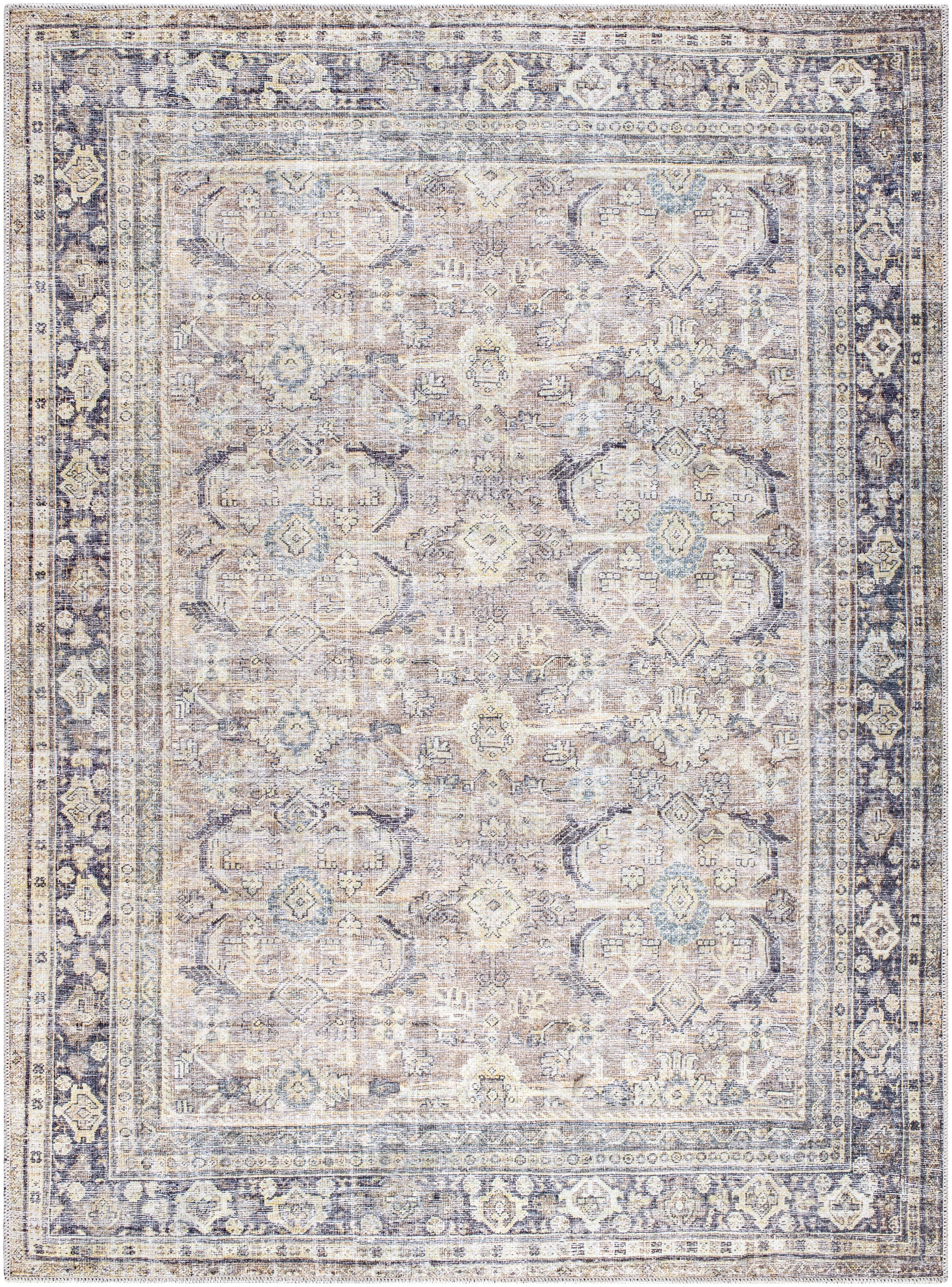 Darling Brown Indoor 5'3" x 7' Machine Woven Rug - Image 0