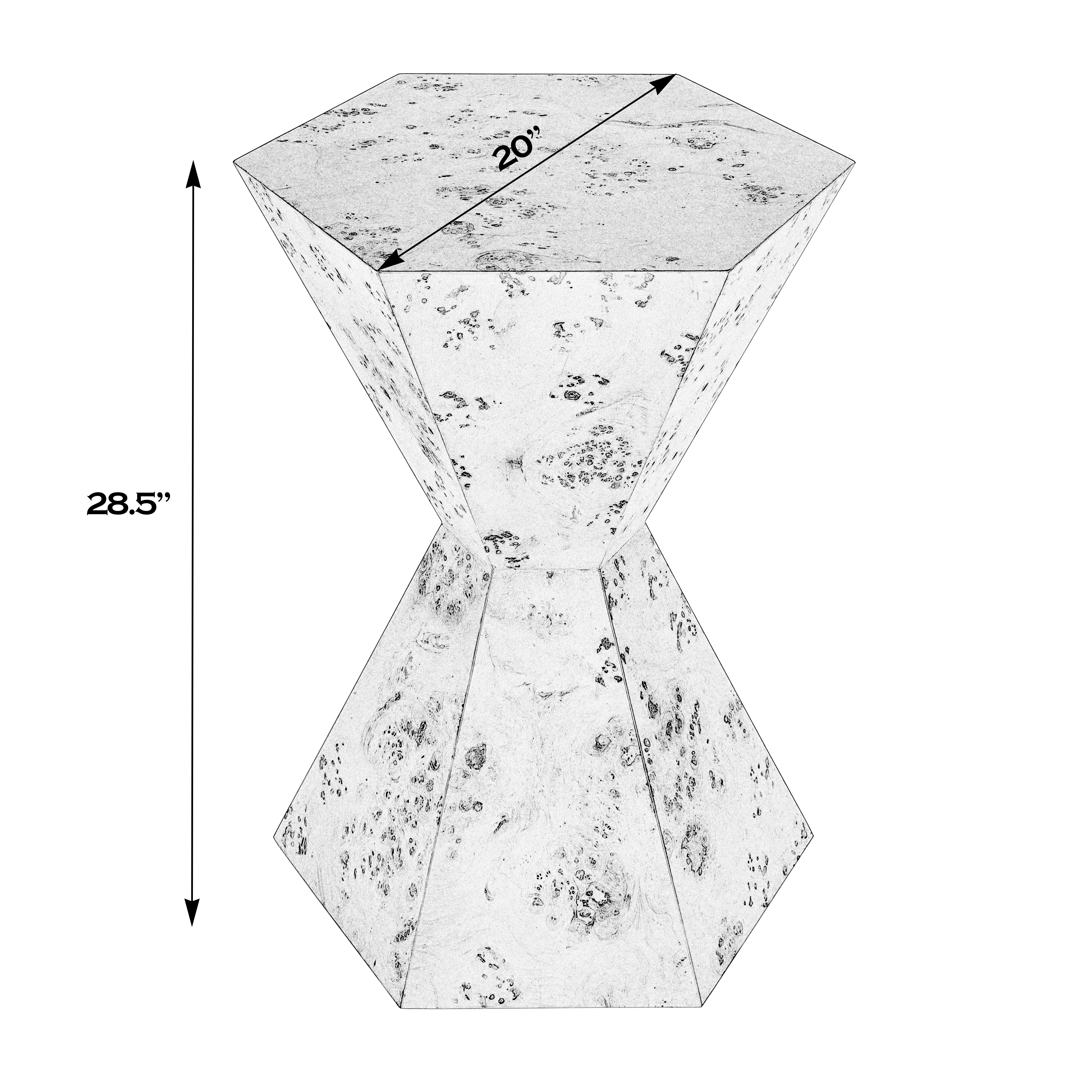 Billie Traditional Burl Side Table - Image 3