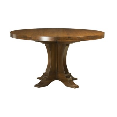 Bristol Extendable Maple Solid Wood Pedestal Dining Table - Image 0