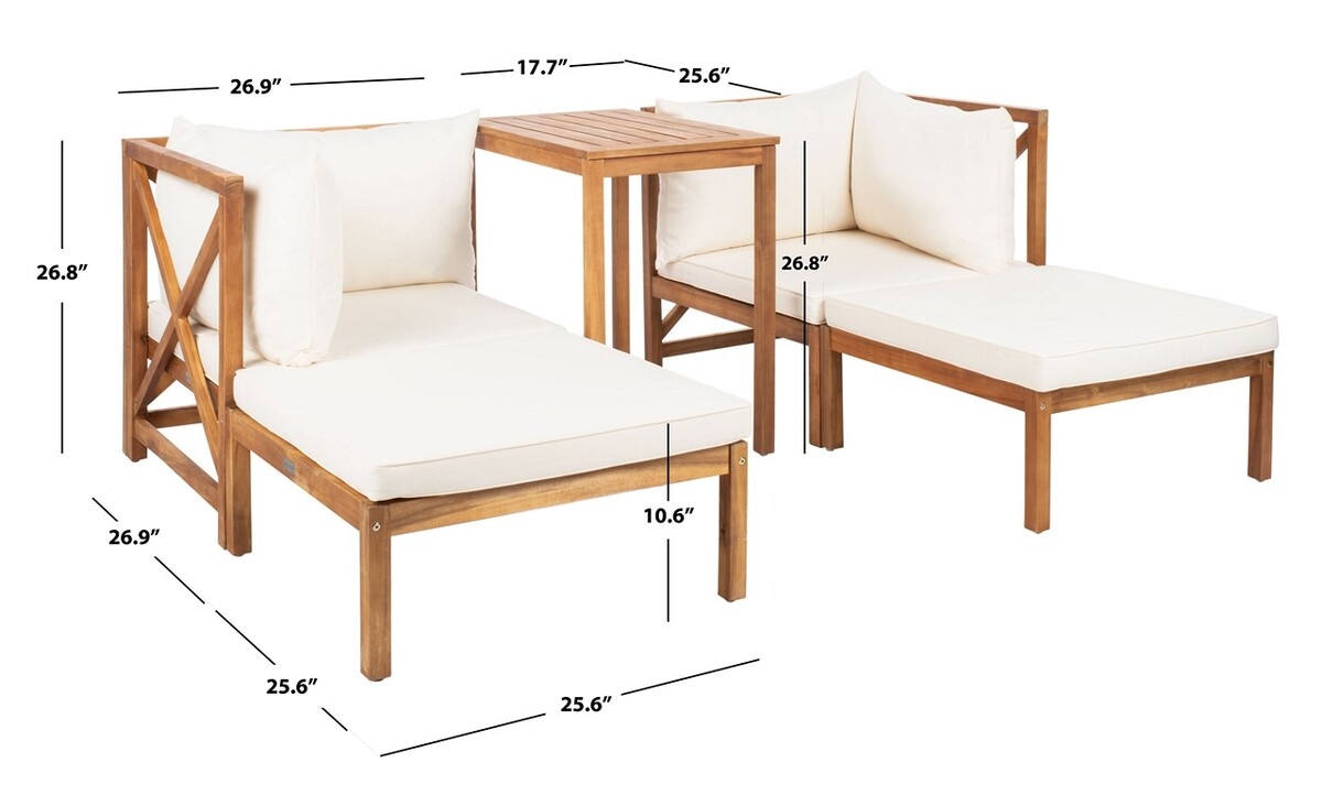 Ronson 5 Pc Sectional Set - Natural/Beige - Safavieh - Image 9