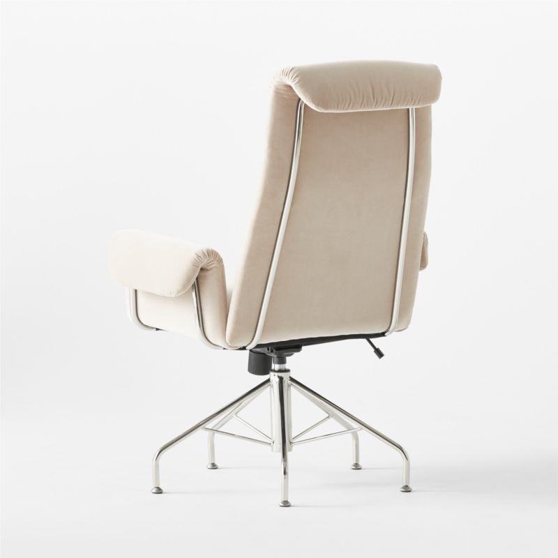 Saviti Bone Velvet Office Chair - Image 3