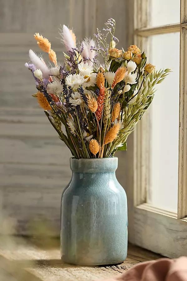 Dutch Field Mix Dried Bouquet, Small Lavender + Peach - Image 0