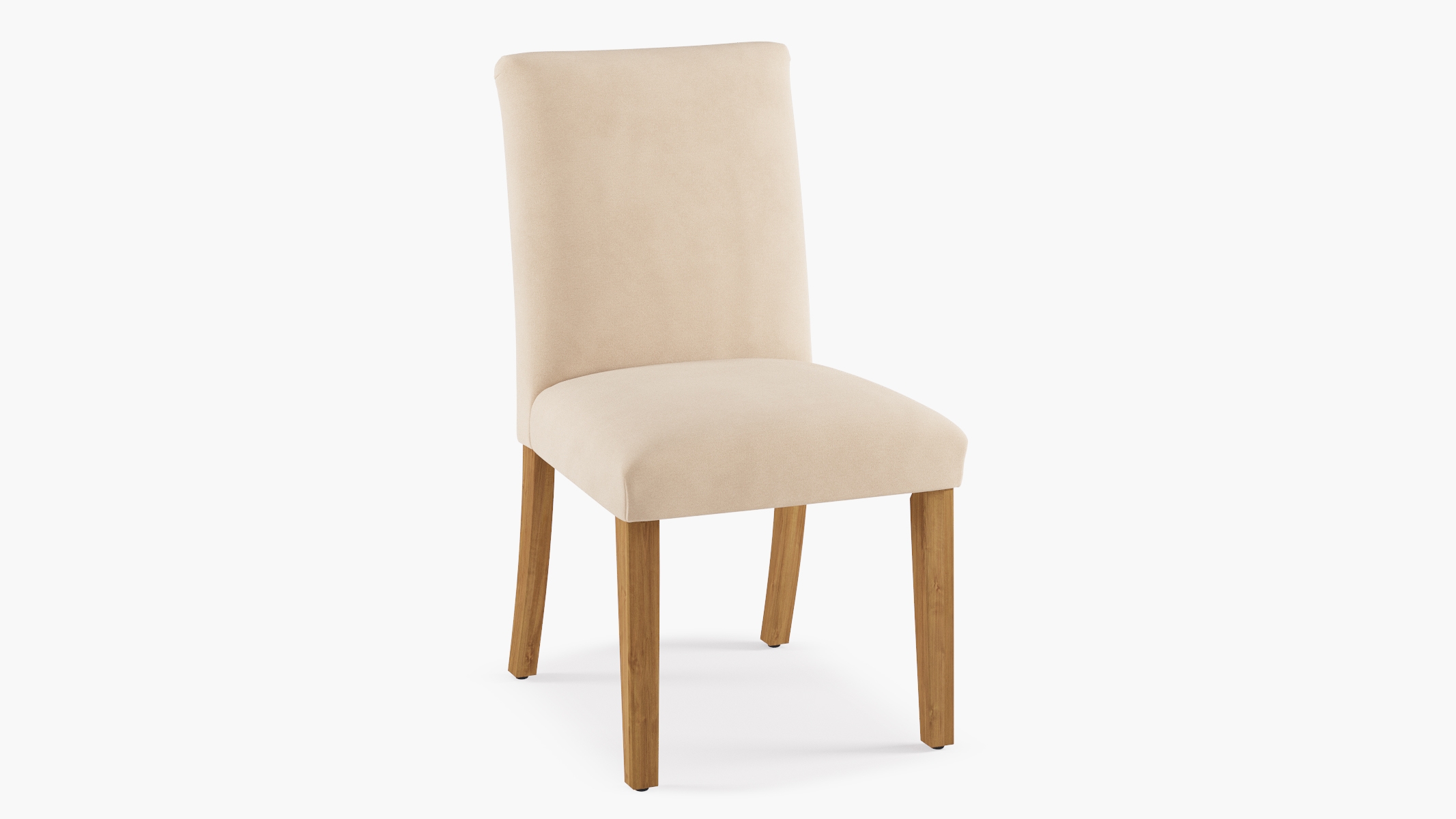 Classic Dining Chair, Pearl Velvet, Natural - Image 0