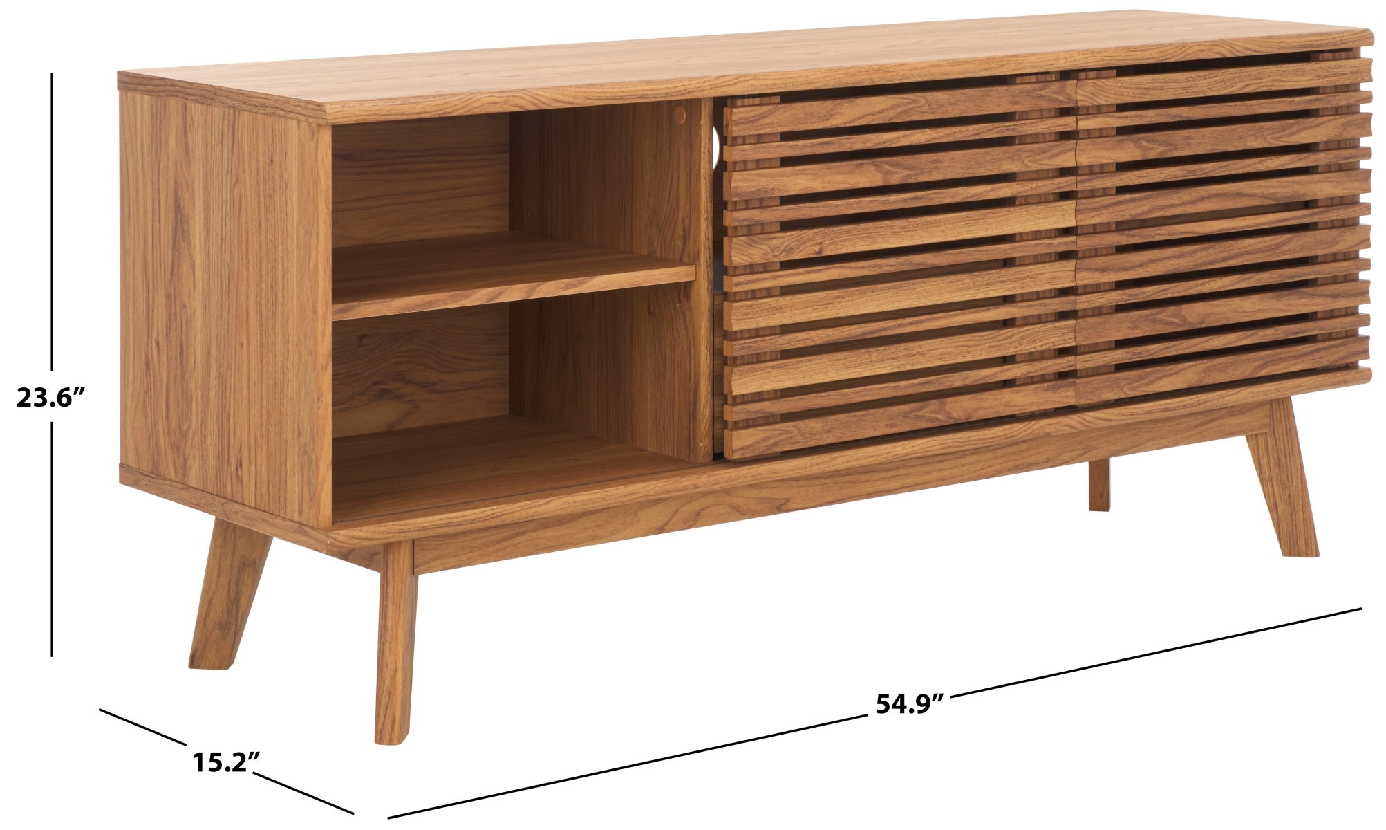 Esma Low Sideboard / Media Stand - Oak - Safavieh - Image 9
