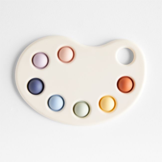 Mushie Silicone Paint Palette Baby Press Toy - Image 0