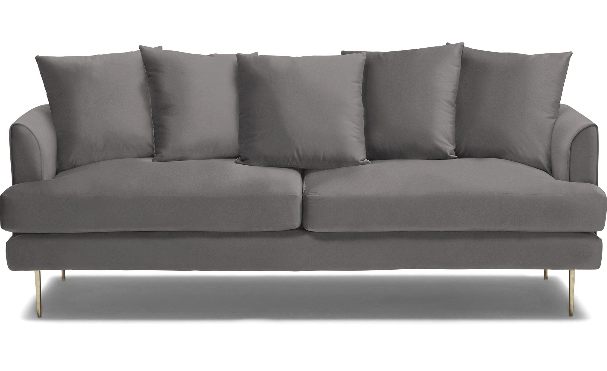 Gray Aime Mid Century Modern Sofa - Taylor Felt Grey - Image 0