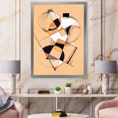 Colored Geometric Abstract Compositions V - Modern Canvas Wall Art Print FDP35768 - Image 0