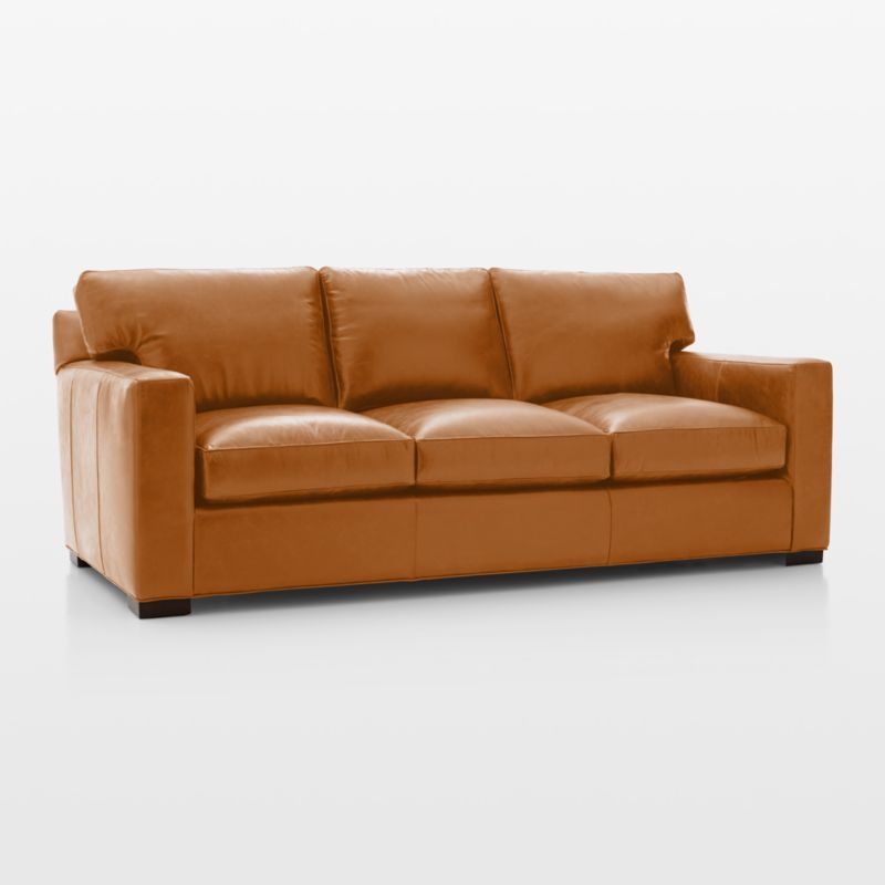 Axis 3-Seat 88" Leather Queen Sleeper Sofa - Image 2