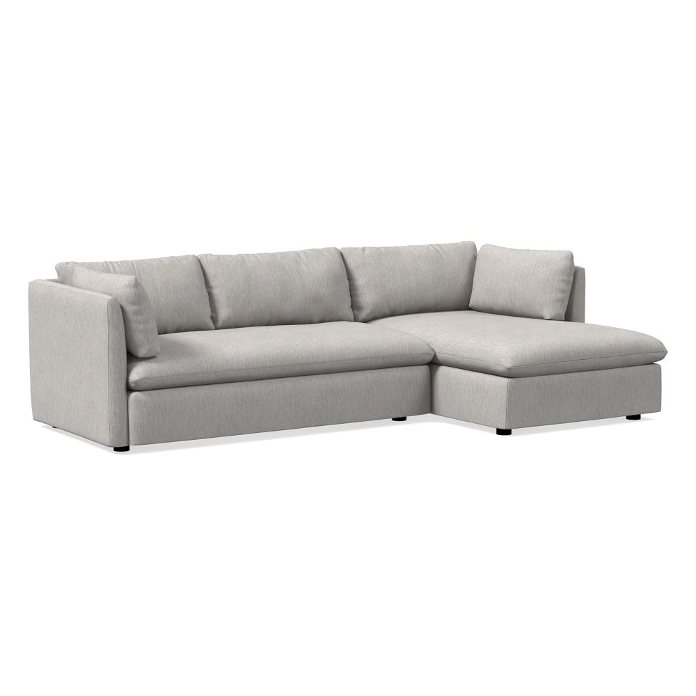 Shelter 105" Right 2-Piece Chaise Sectional, Performance Coastal Linen, Storm Gray - Image 0