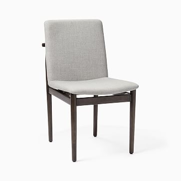 Framework Dining Chair Set Of 2, Performance Velvet, Dark Walnut - Image 1