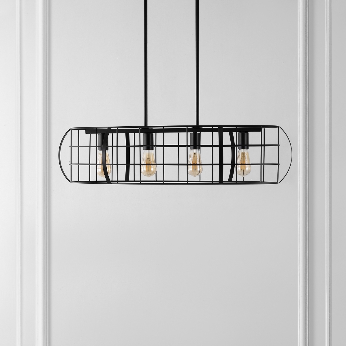Daxton 4Lt 34.5" Chandelier - Black - Safavieh - Image 1