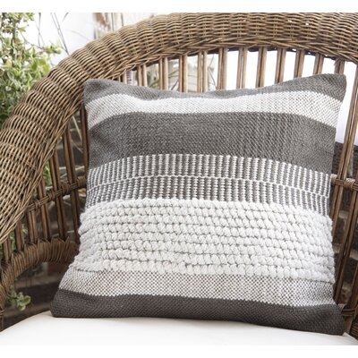 Hand Woven Decorative Outdoor Square Pillow Cover & Insert - Image 0