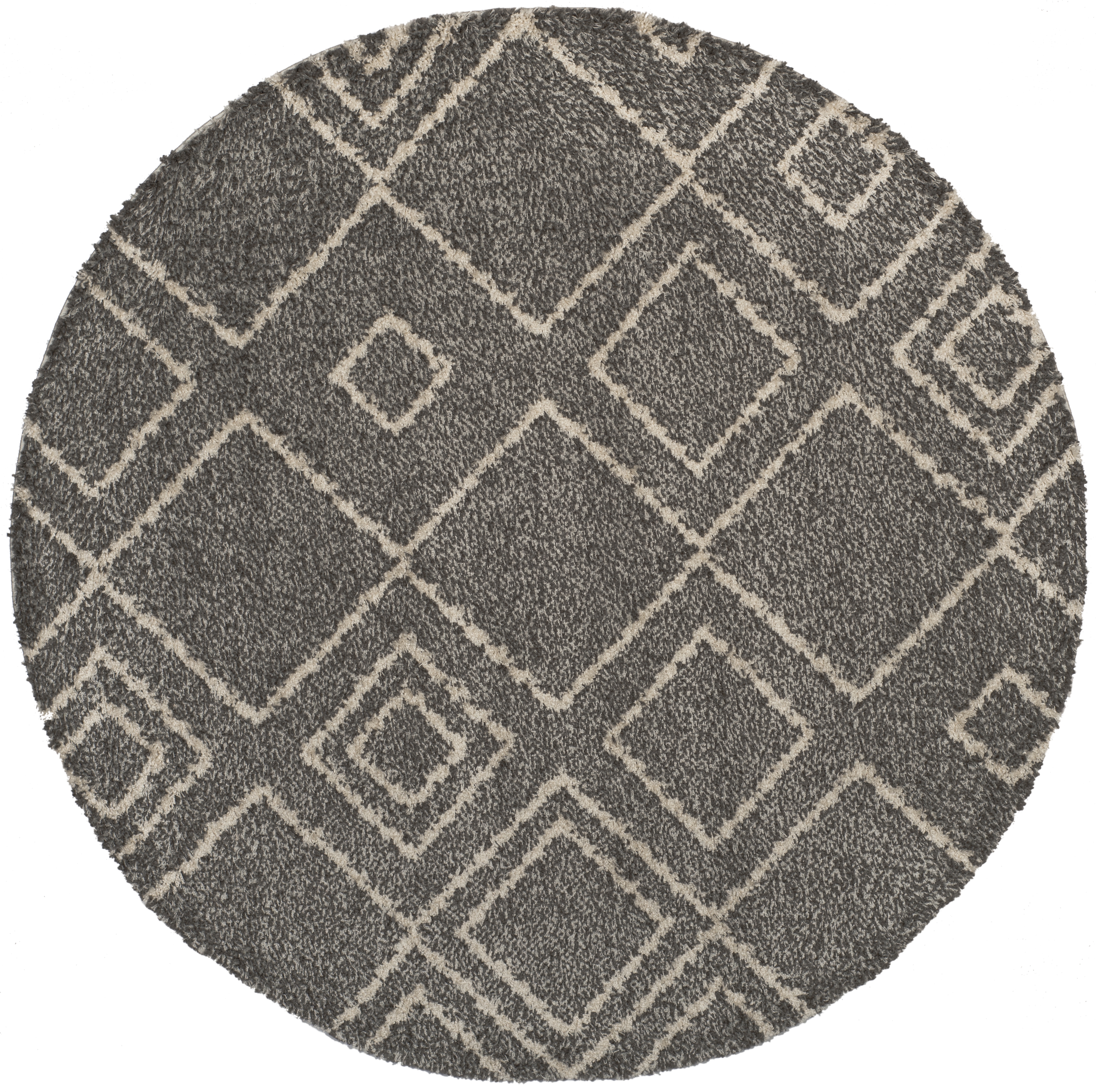 Arlo Home Woven Area Rug, ASG744B, Brown/Ivory,  6' 7" X 6' 7" Round - Image 0