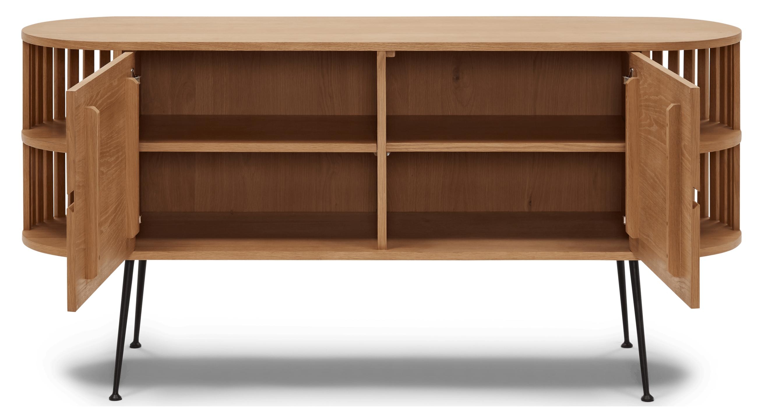 Vira Console Cabinet, Oak - Image 1