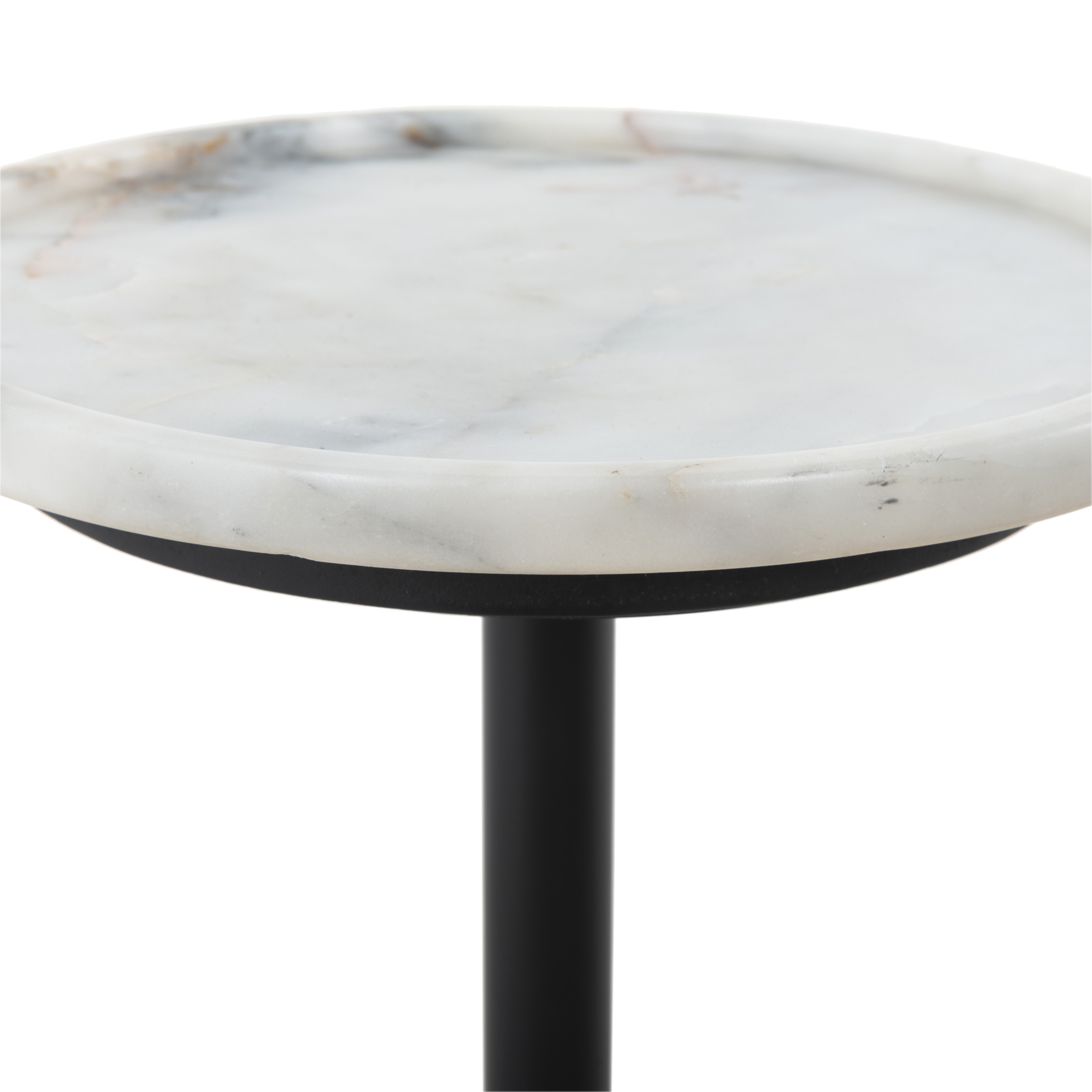 Viola Accent Table - Polished White Marble - Image 3