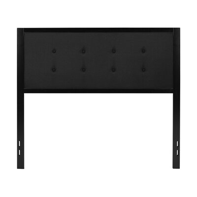 Bristol Metal Tufted Upholstered Queen Size Headboard In Black Fabric - Image 0