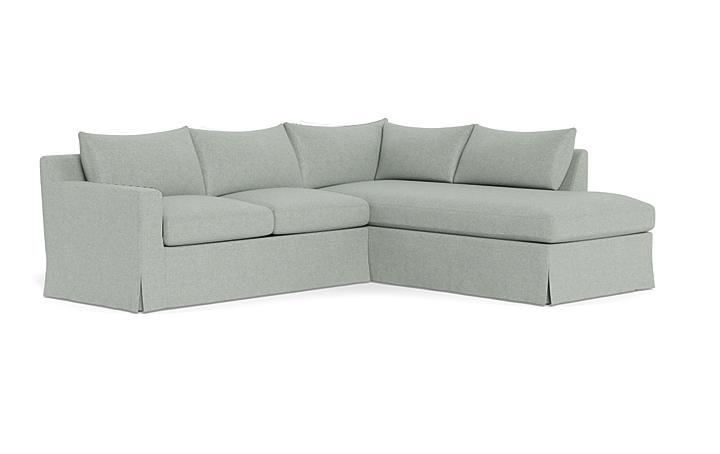 Sloan Slipcovered 3-Seat Right Bumper Sectional - Image 1