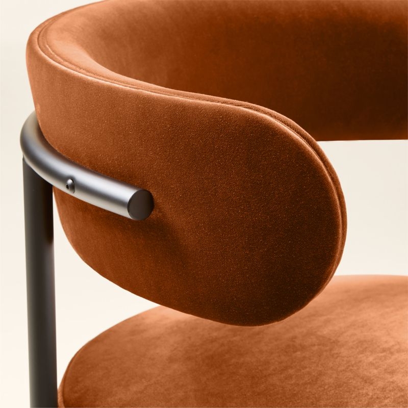 Inesse Smoked Amber Velvet Dining Chair Set of 4 - Image 4