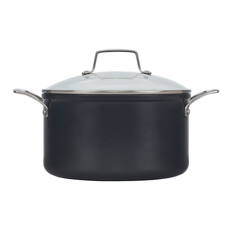 Le Creuset ® Essential Ceramic Non-Stick 6.3-Qt.  Stockpot with Glass Lid - Image 1