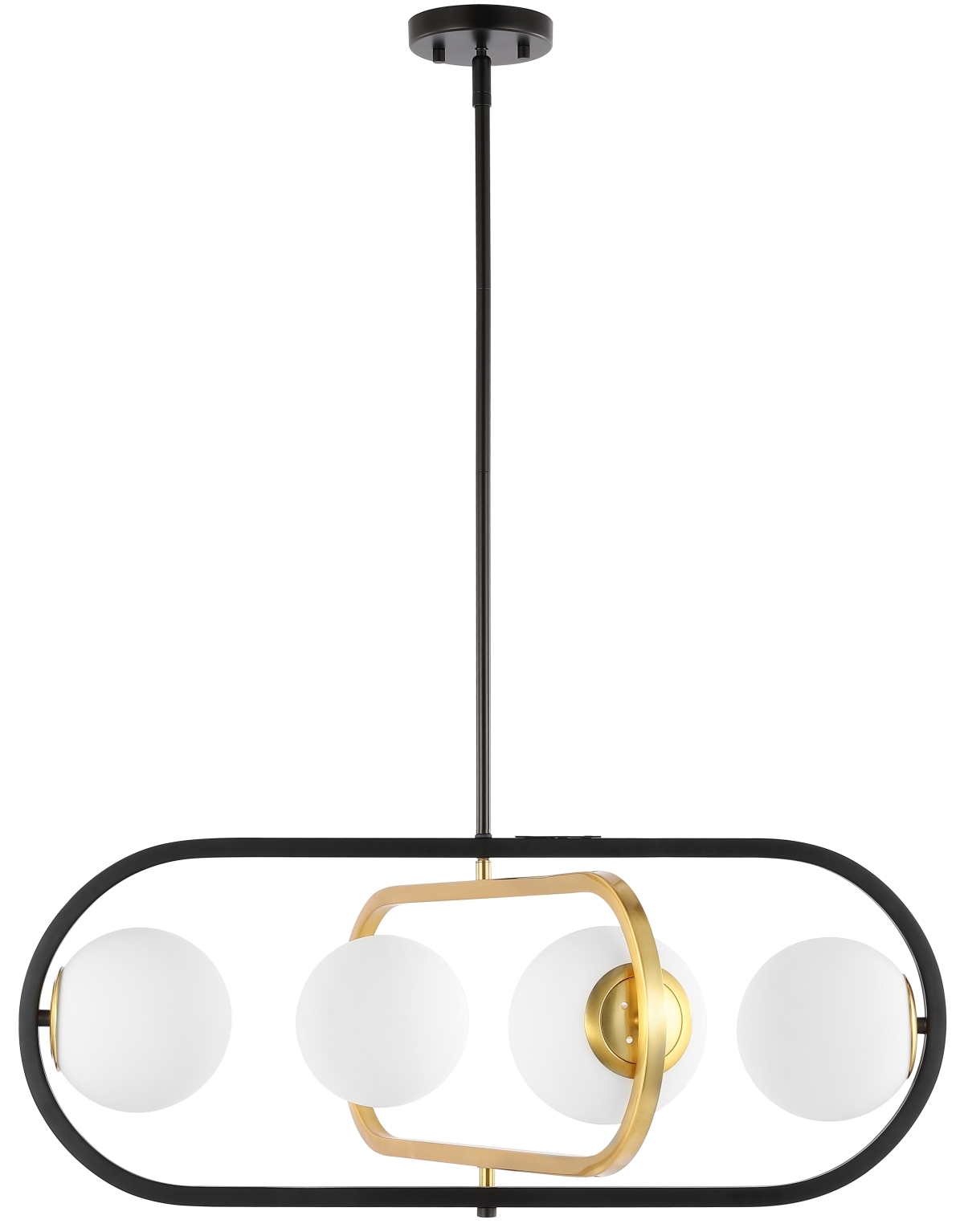Urbana 4 Lt 26.75" Pendant - Black/Brass - Safavieh - Image 2