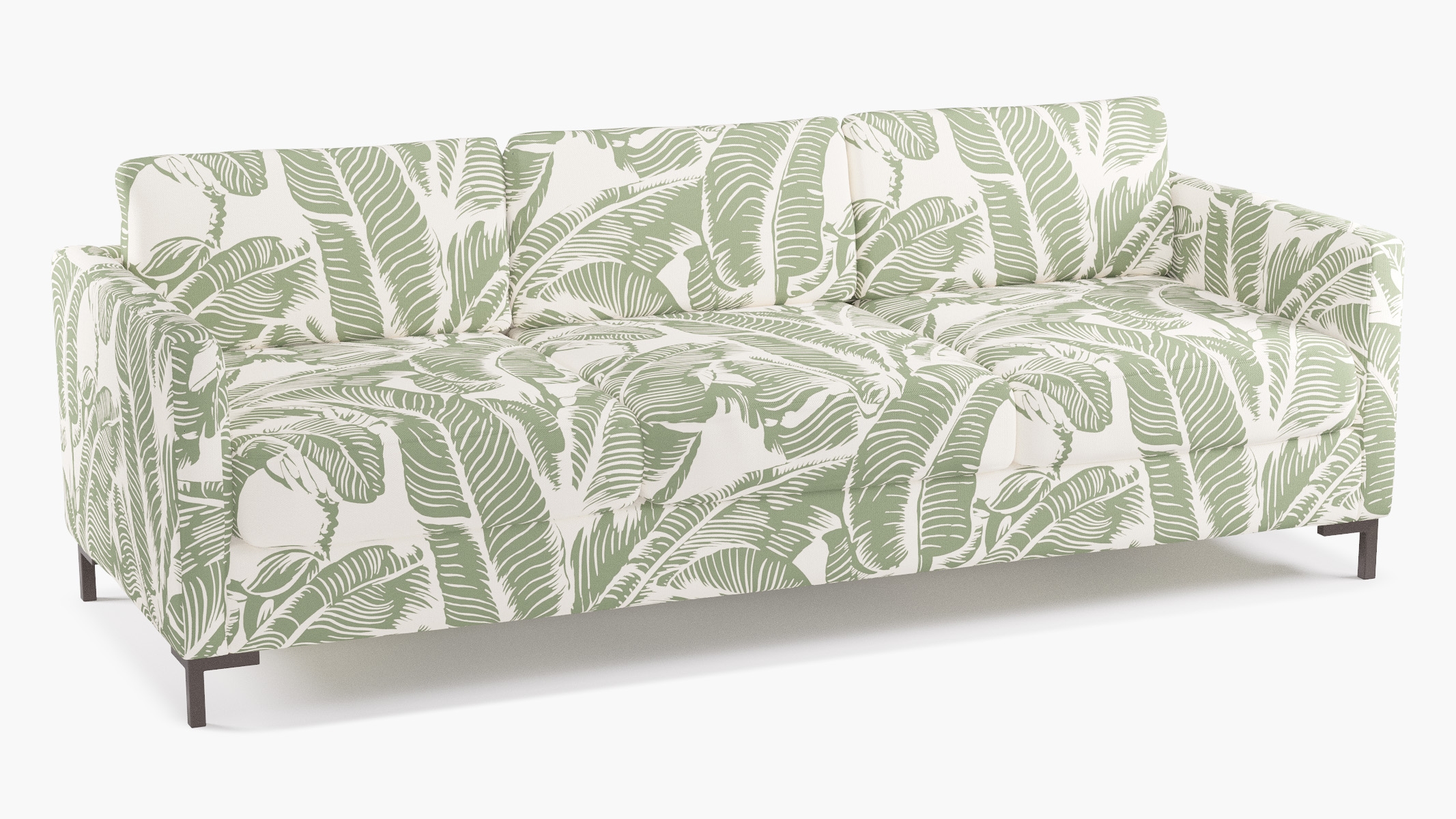 Modern Sofa, Sage Martinique® Encore, Bronze L Leg - Image 1