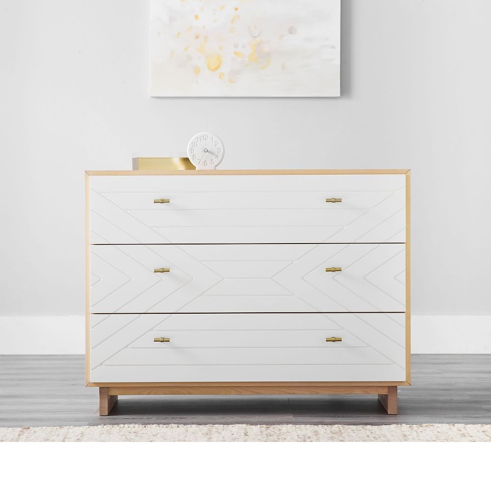 Cora Carved Dresser, Natural + Simply White, WE Kids - Image 2