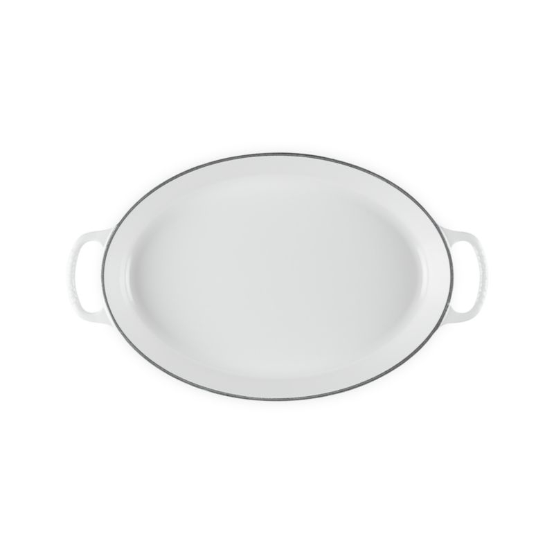Le Creuset ® Signature 3-Qt. White Enameled Cast Iron Oval Baker - Image 4