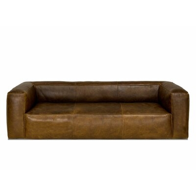Bowley Genuine Leather 101" Tuxedo Arm Sofa - Image 0