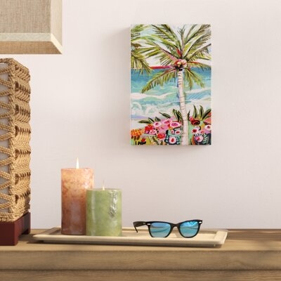 Palm Tree Wimsy II by Karen Fields Painting Print on Canvas - Image 0