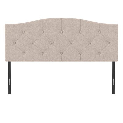 Provence Upholstered Arch Adjustable Tufted King/Cal King Headboard, Linen Fabric - Image 0