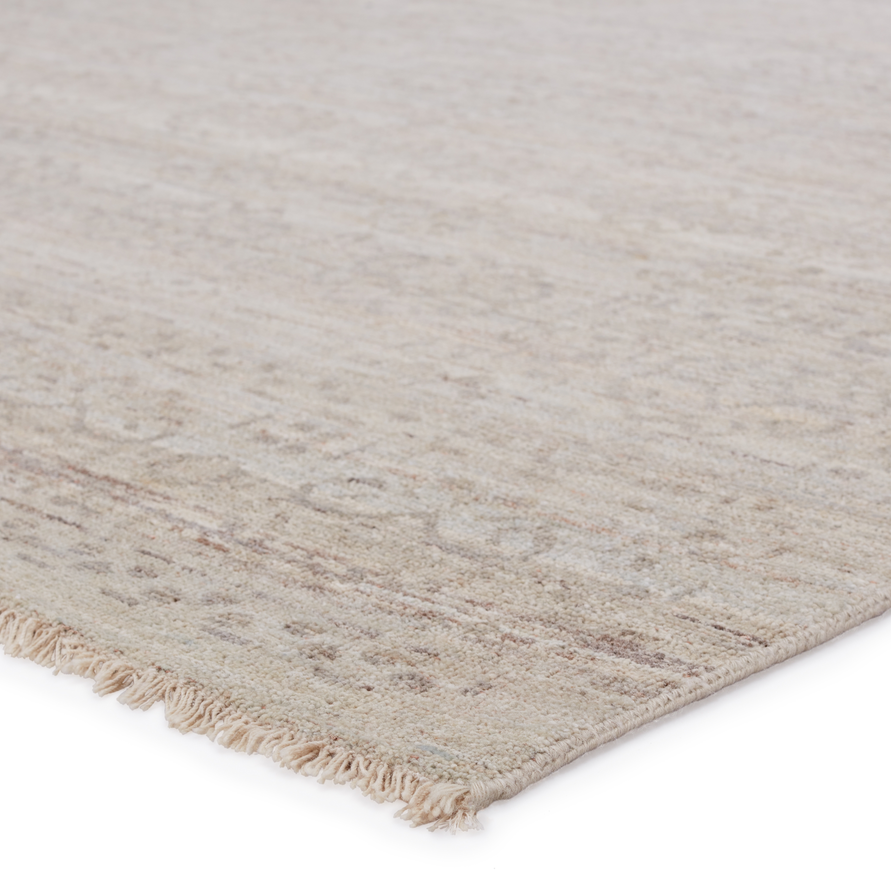 Amalia Hand-Knotted Trellis Taupe/ Light Gray Area Rug (6'X9') - Image 1