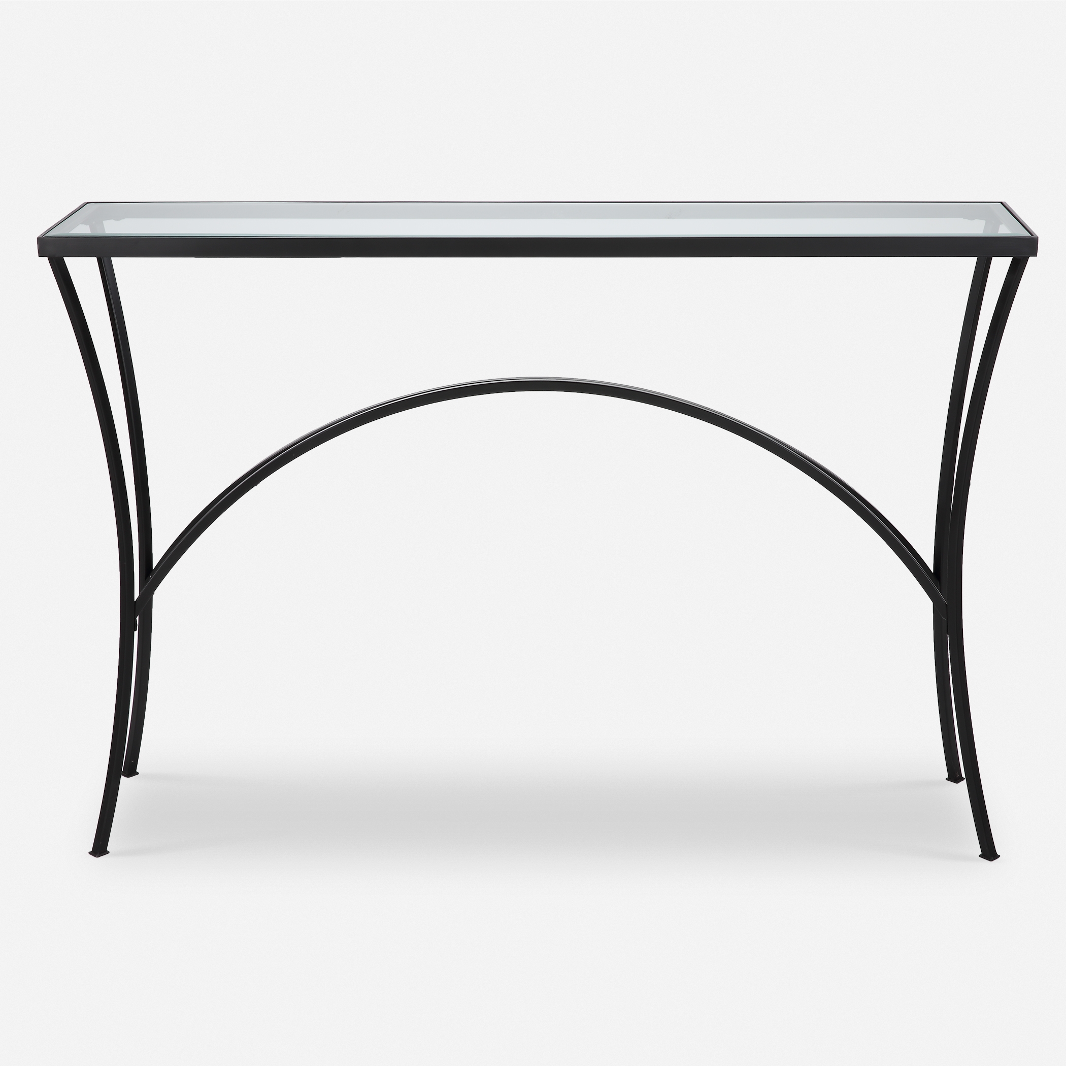 Alayna Black Metal & Glass Console Table - Image 0