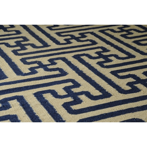 Archive Blue Indoor 3'6" x 5'6" Handmade Rug - Image 0
