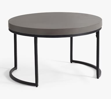 Sloan Concrete Round Nesting Coffee Table, 19" - Image 2