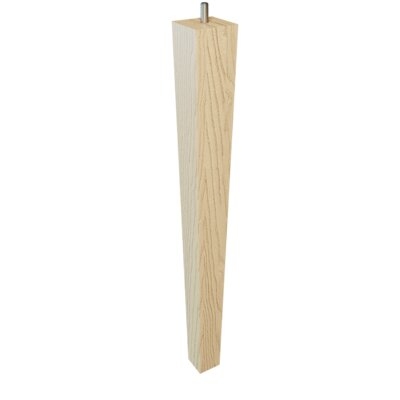 6" Square Tapered Ash Leg With Clear Finish (Pack Of 4) - Image 0