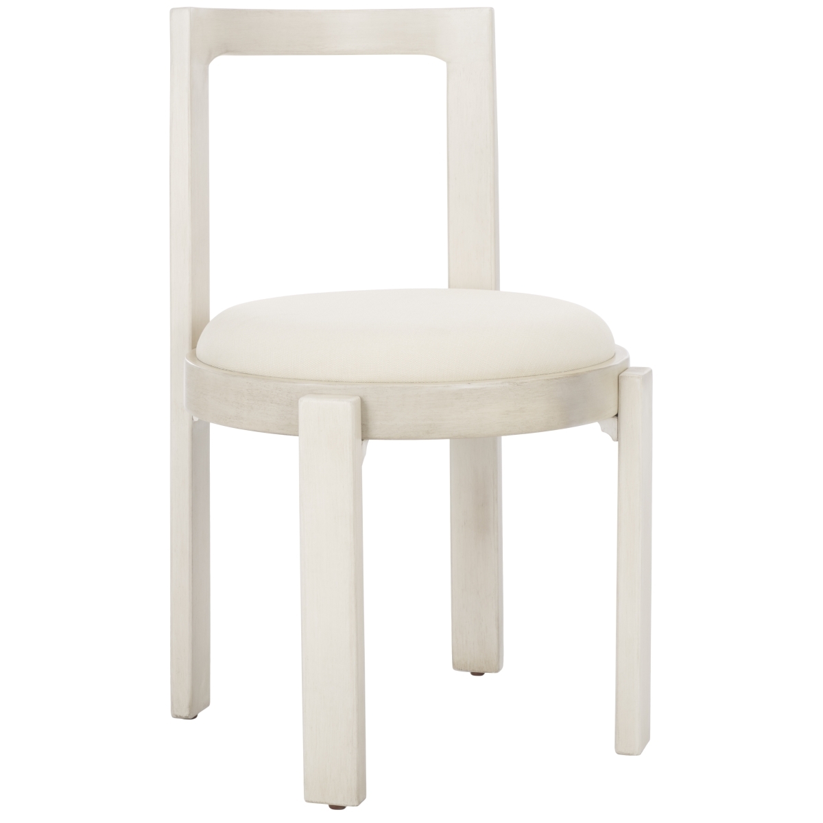 Estes Round Dining Chair - White/Ivory - Safavieh - Image 5