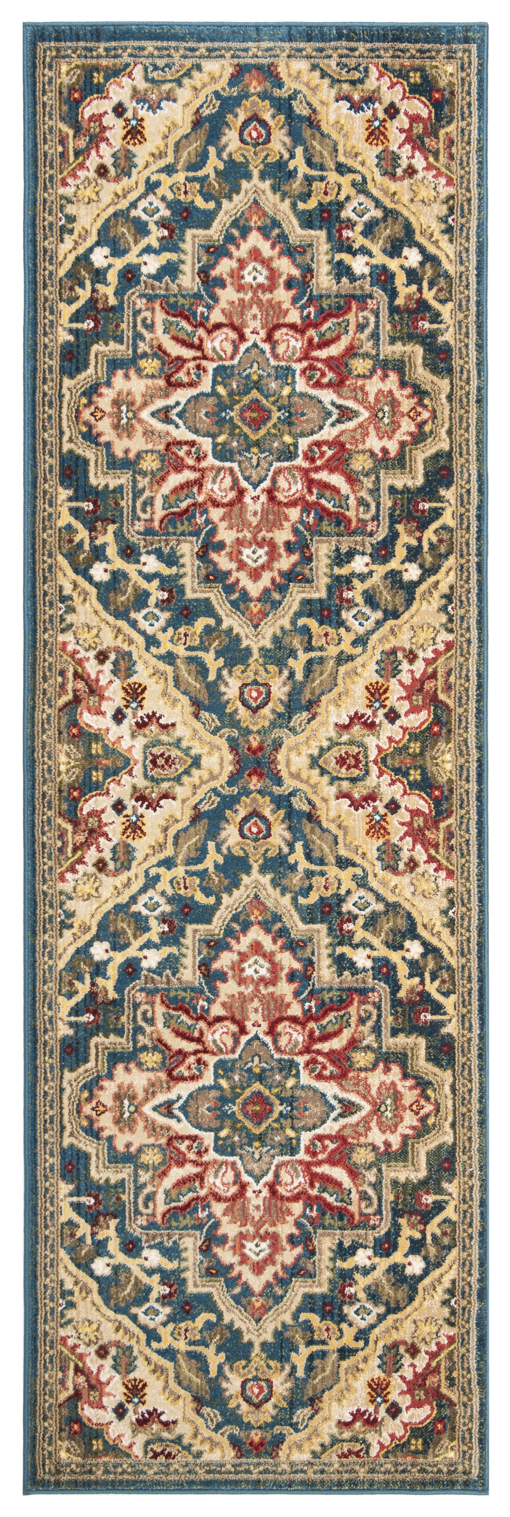Arlo Home Woven Area Rug, KSN304B, Blue/Beige,  2' 6" X 8' - Image 0