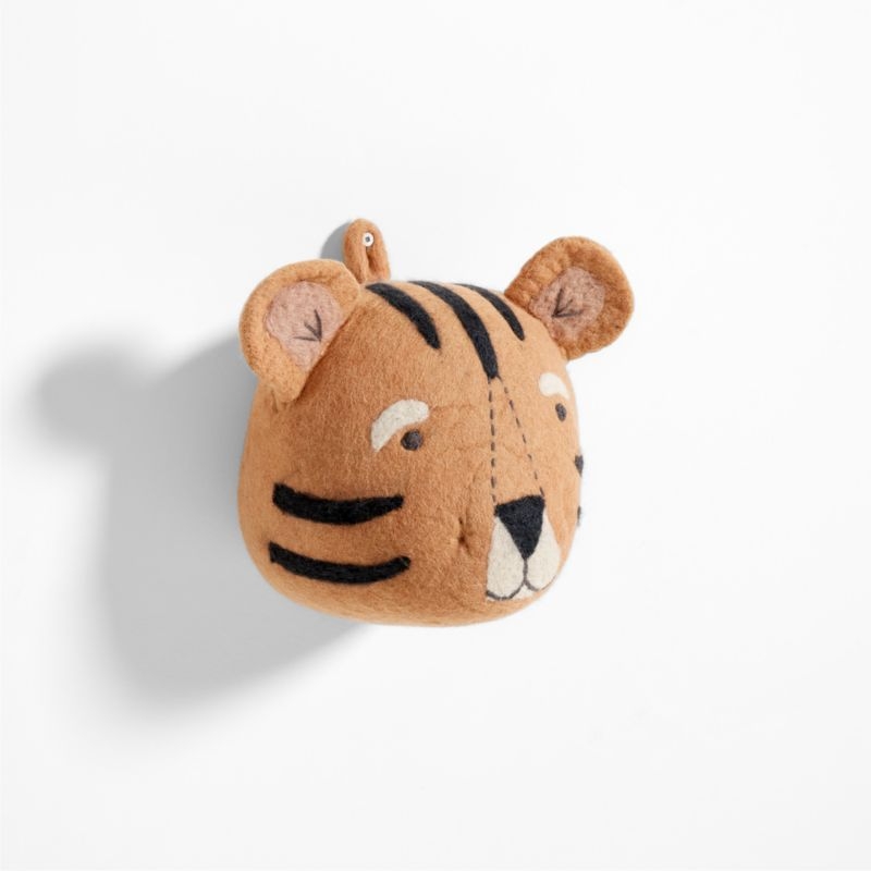Felt Tiger Animal Head Wall Decor - Image 4