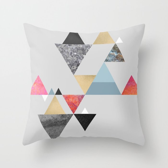 Berg 01 Throw Pillow by Elisabeth Fredriksson - Cover (16" x 16") With Pillow Insert - Indoor Pillow - Image 0