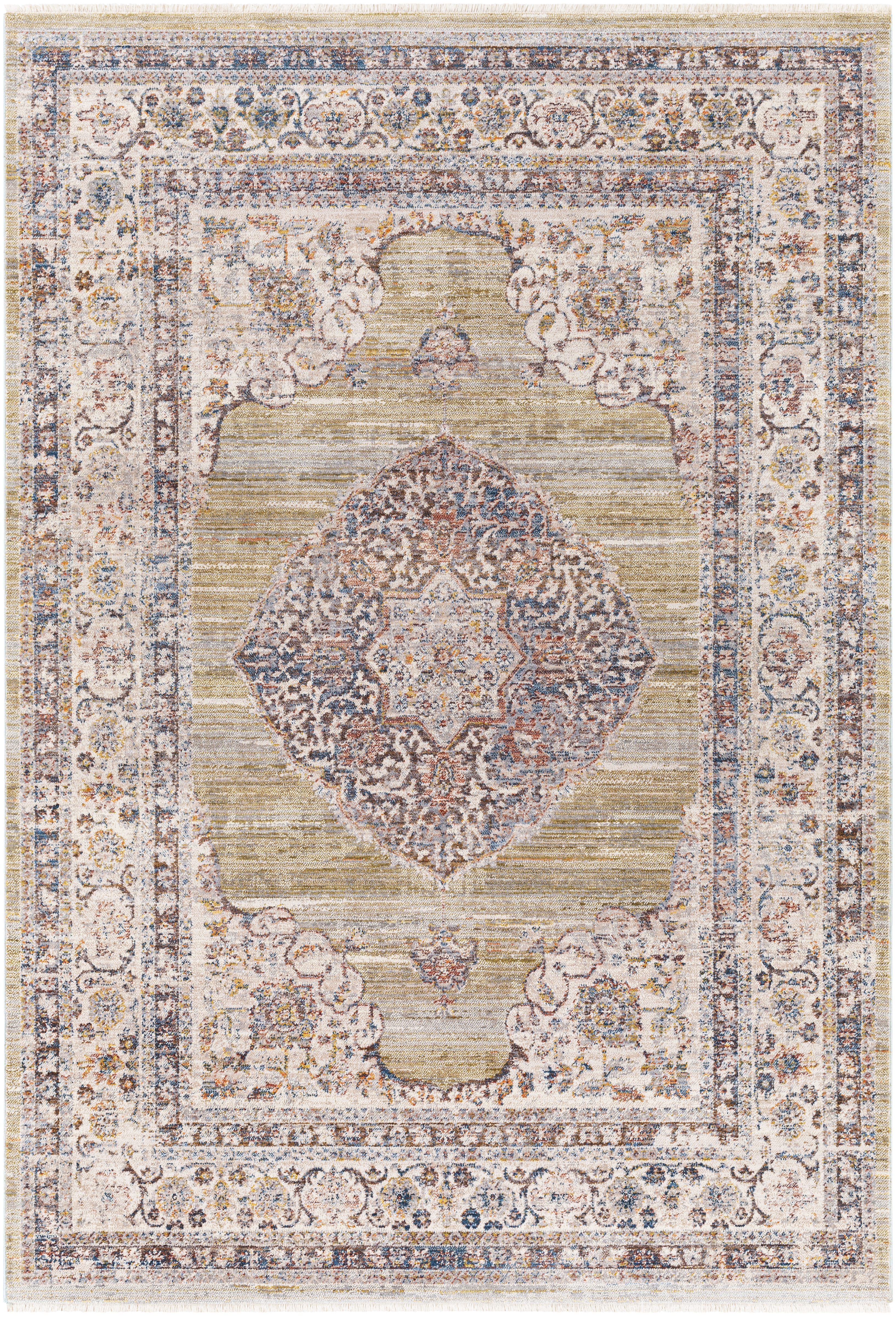 Ephesians Beige Indoor 2' x 2'11" Machine Woven Rug - Image 0