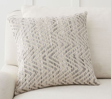 Ayden Textured Pillow Cover, 18 x 18", Gray - Image 0
