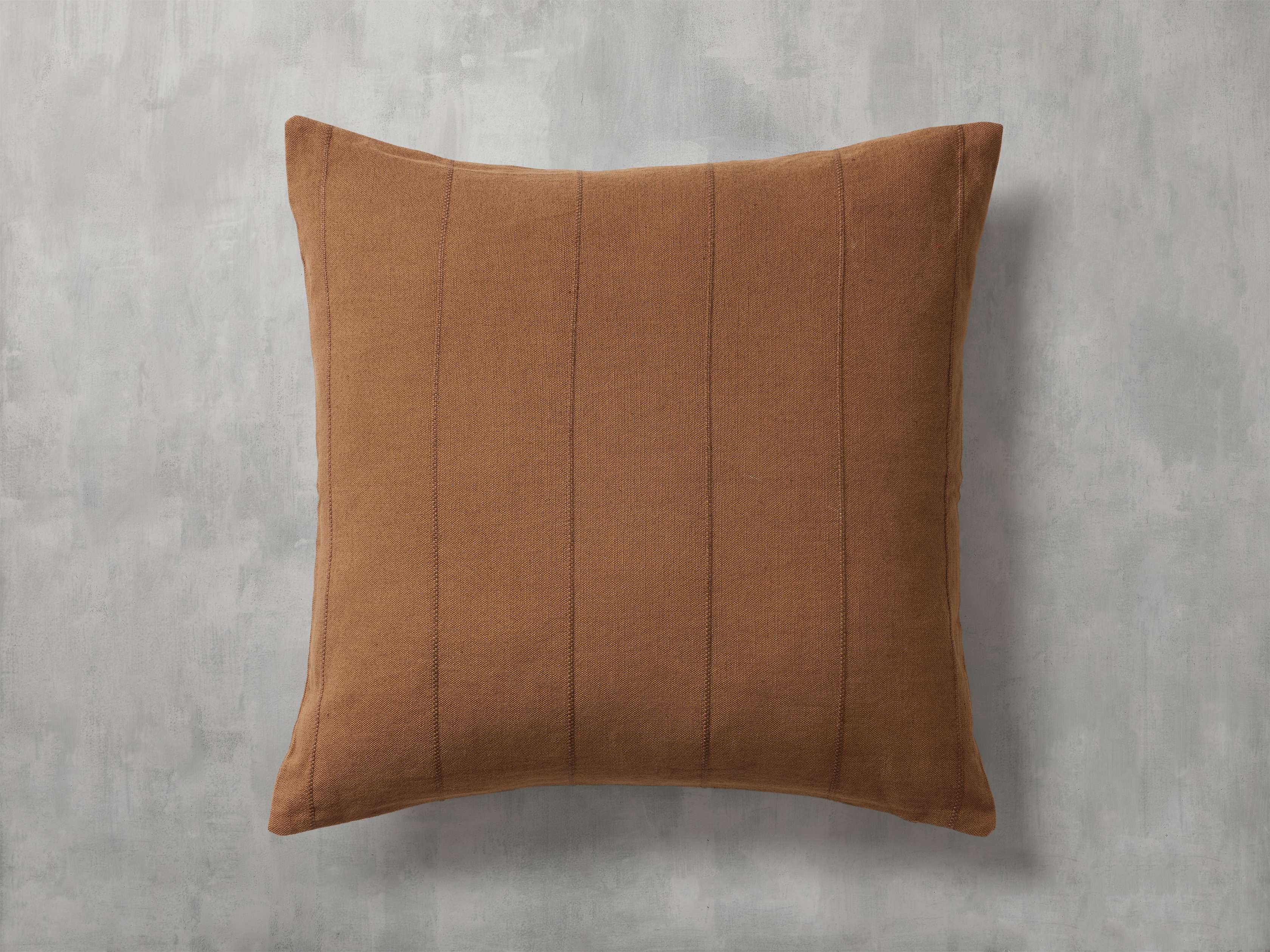 Linen 20" X Pillow Cover in Cognac Brown - Image 0