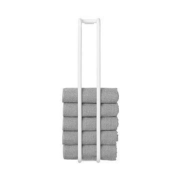 Modo Hand Towel Holder, Titanium Coated, White - Image 1