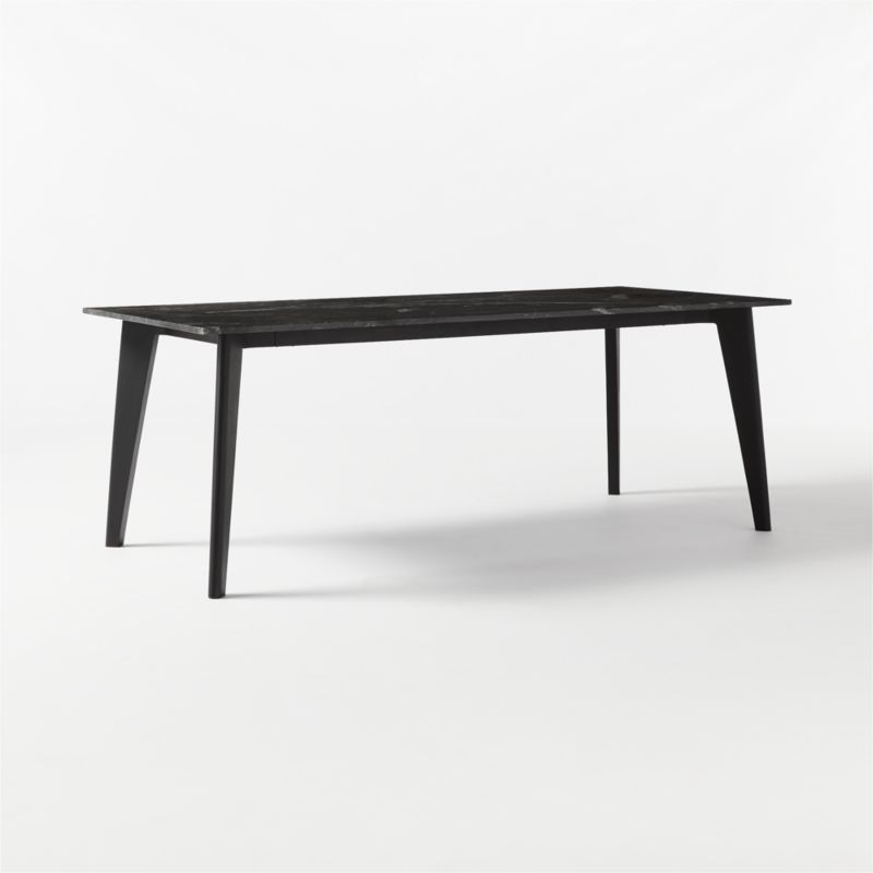 Harper Black Dining Table with Black Marble Top - Image 2