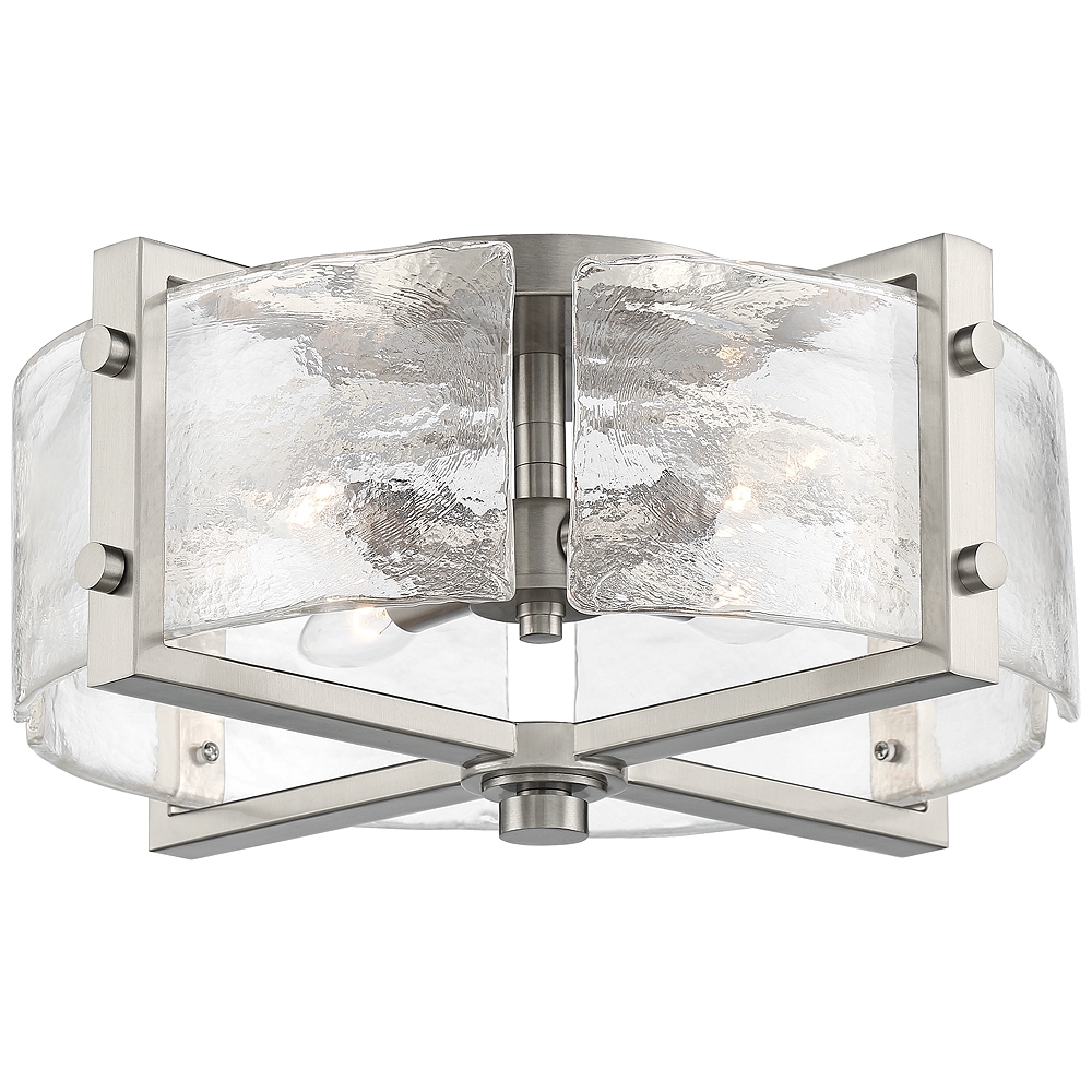 Possini Euro Adri 16 3/4" Wide Brushed Nickel Ceiling Light - Image 0