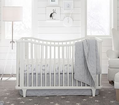 Dawson Scoop Crib &amp; Lullaby Mattress Set, Simply White, UPS - Image 2