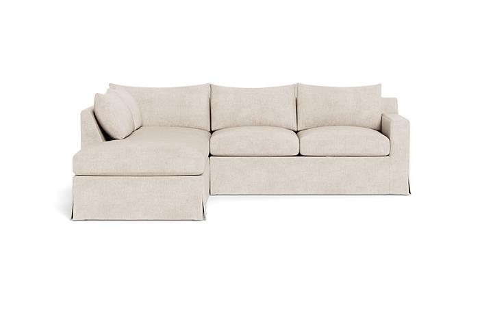 Sloan Slipcovered 3-Seat Left Bumper Sectional - Image 0