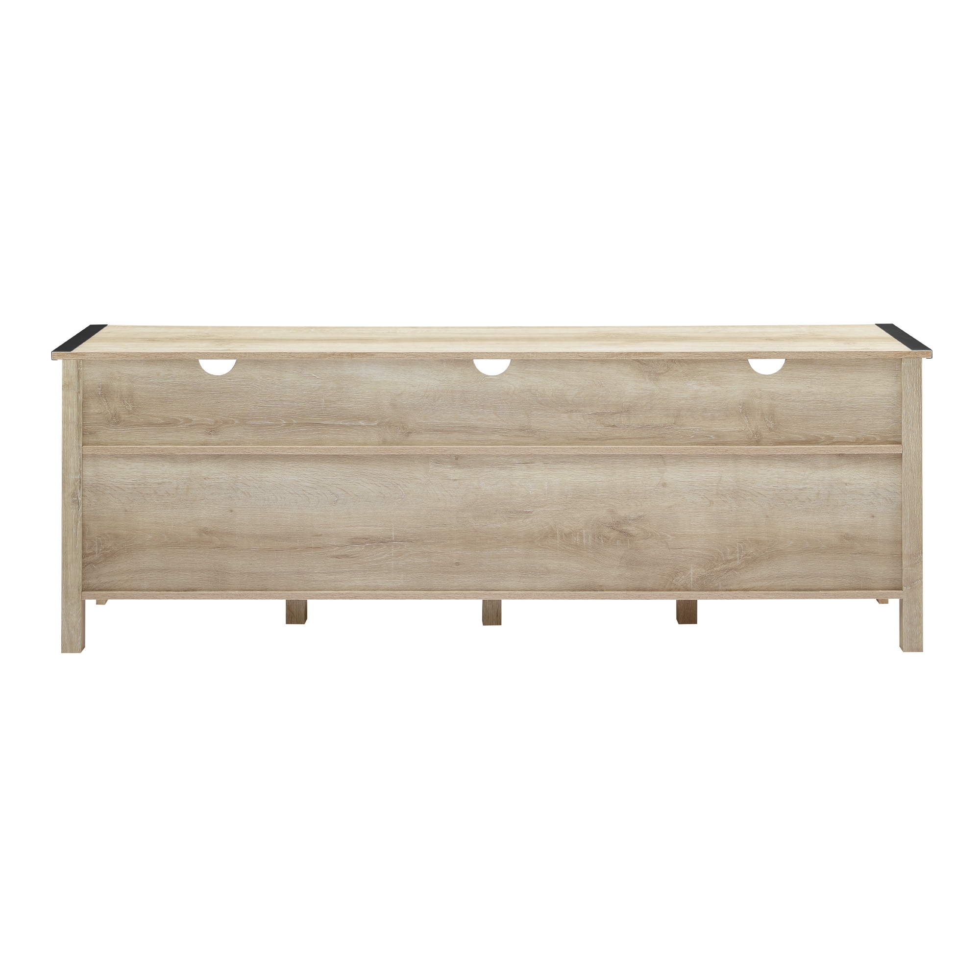 Clair 70" Industrial Farmhouse 4-Drawer TV Stand - White Oak - Image 3
